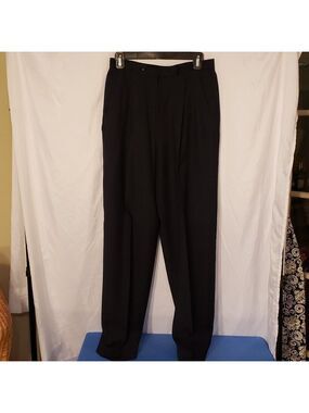 Ladies LIZ CLAIBORNE Collection Lightweight Wool Trousers in Navy Blue - 10